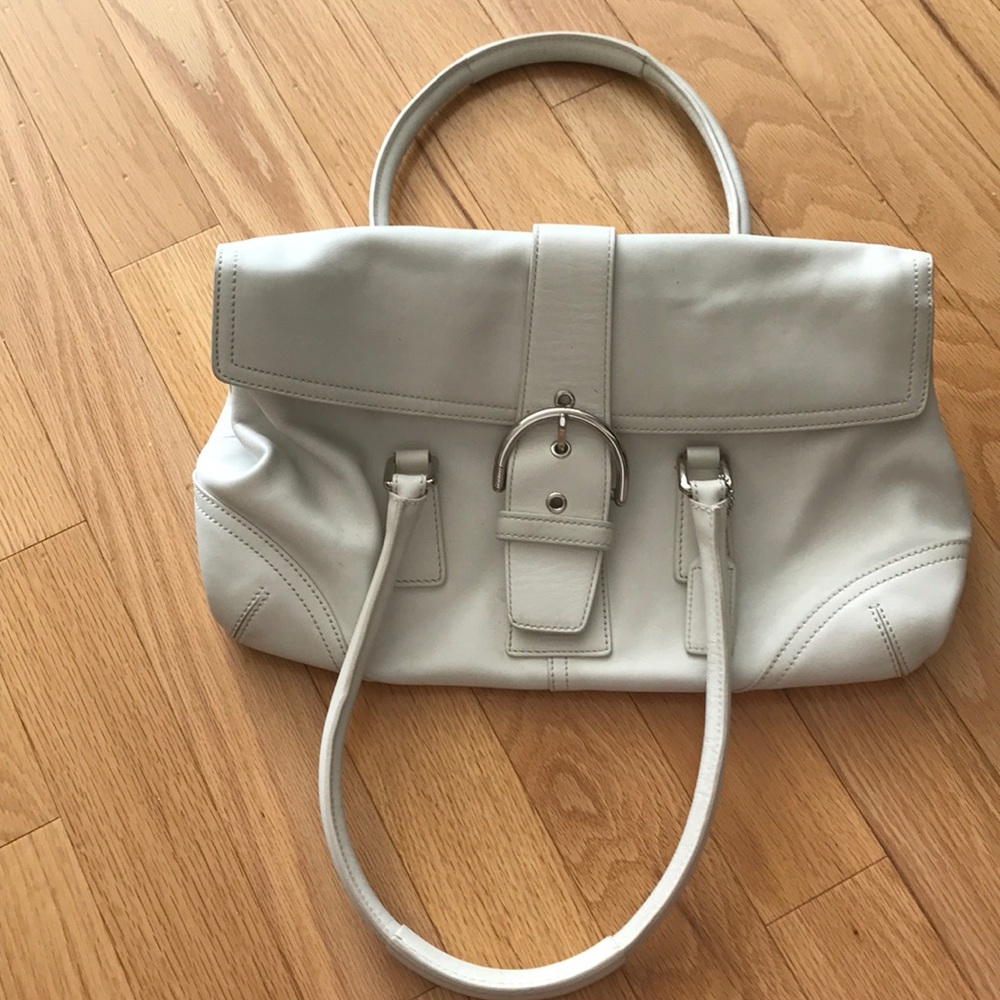 Coach White Leather Handbag